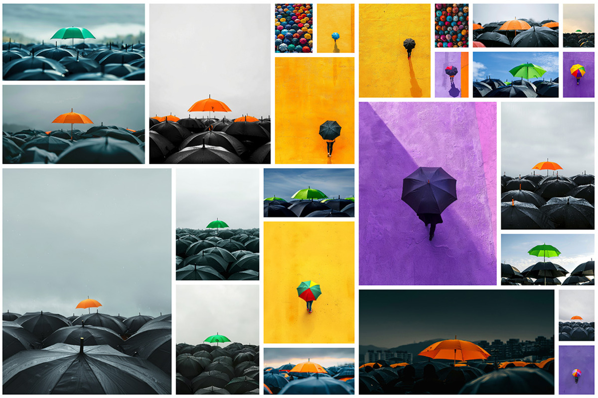 116 Umbrellas, a Background Photo by Handmadefont (Photo 11 of 14)
