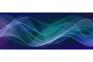 Abstract neon light waves audio, a Technology Illustration by art PVP - market