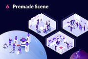 Isometric Space Illustration, a Technology Illustration by Pixelz Studio (Thumbnail 5 of 6)