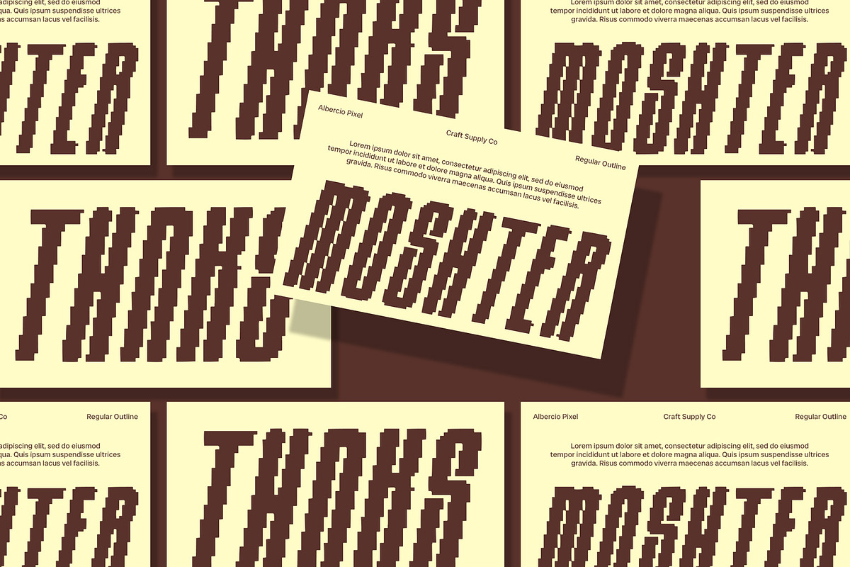 Albercio Pixel, a Sans Serif Font by Craft Supply Co. (Photo 4 of 8)