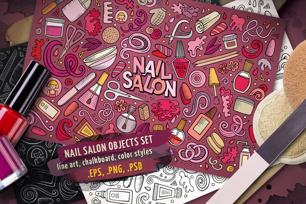 Nail Salon Objects Set, an Object Graphic by BALABOLKA (Photo 1 of 4)