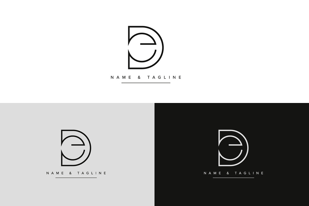 Alphabet monogram logo DE or ED, a Branding & Logo Template by Aleesher