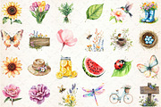 Spring Seasonal Elements Clipart, an Illustration by Libby Wishes (Thumbnail 2 of 5)