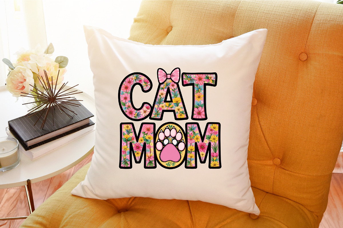 Cat Mom Png Mom Sublimation Clipart, an Illustration by Sublimation Artist (Photo 5 of 9)