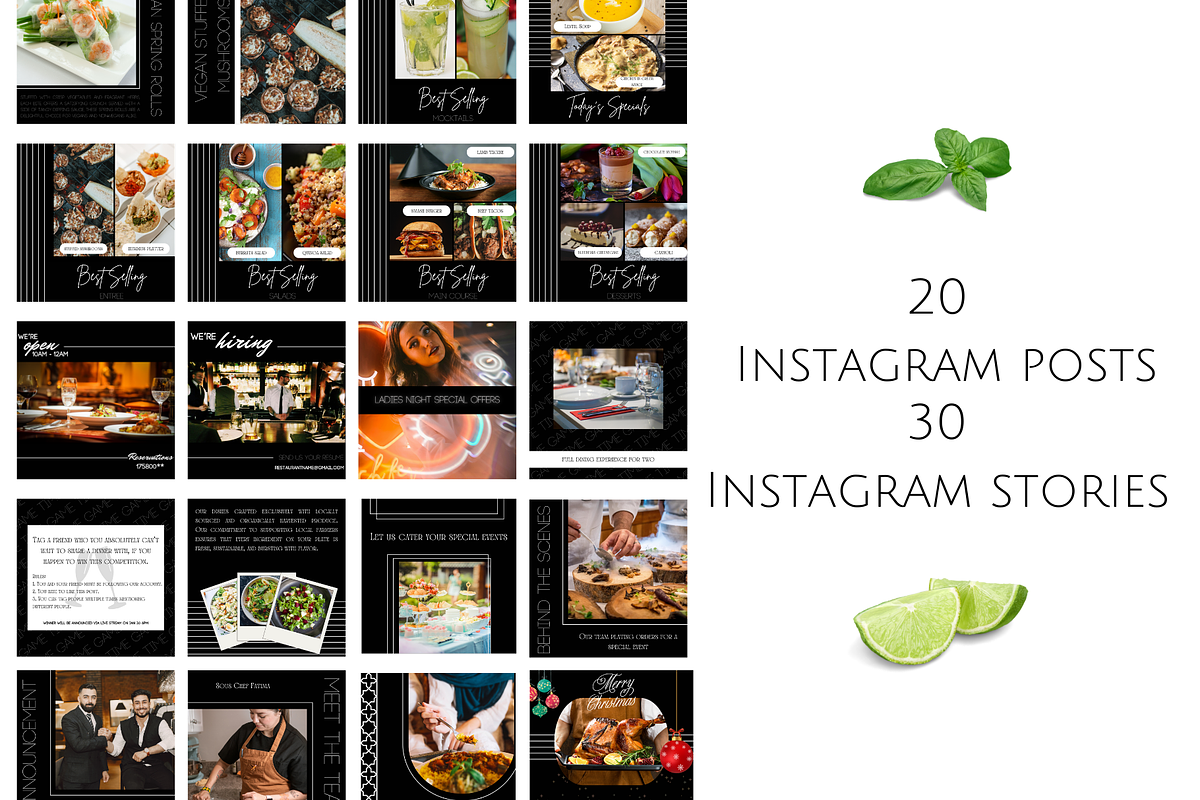 Monochromatic Flavors Canva Pack, a Social Media Template by Contento BH (Photo 2 of 4)