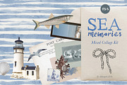 Sea Memories Mixed Collage Kit, an Object Graphic by alenaganzhela (Thumbnail 1 of 8)