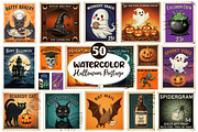 Halloween Postage Stamps Clipart, an Illustration by Dream Creation (Thumbnail 1 of 5)