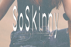 SoSkinny - Condensed Sans Font, a Font by OPY ArtStudio