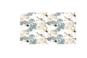 Crane Birds And Chinese Cloud Vector