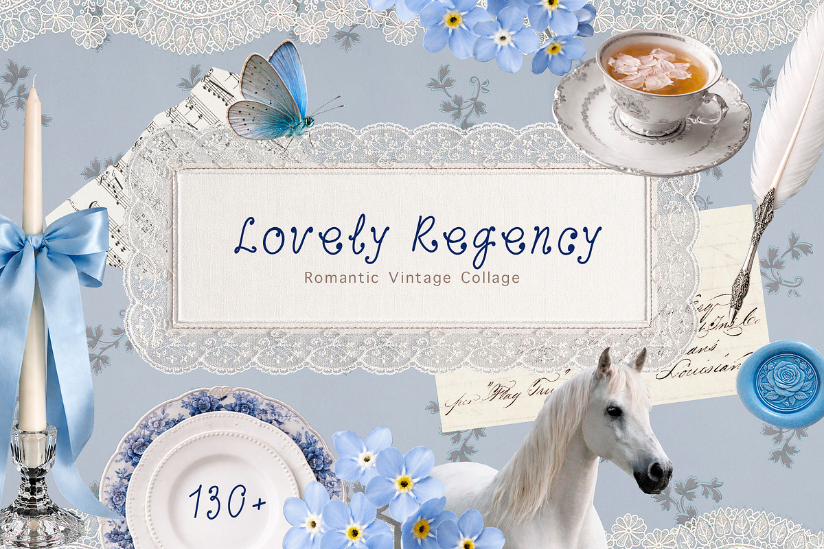 Romantic Regency Vintage Collage Kit, an Object Graphic by Eva Gentle (Photo 1 of 12)