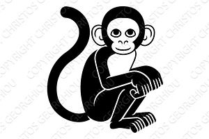 Monkey Chinese Zodiac Horoscope, an Object Illustration by Christos Georghiou