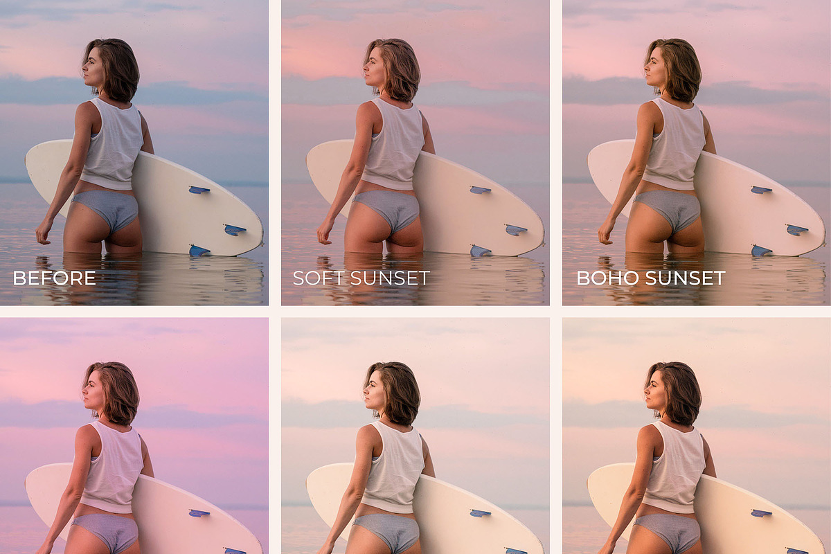 5 BEACH SUNSET LIGHTROOM PRESETS, an Action Add-On by Emma Kate Creative (Photo 4 of 10)