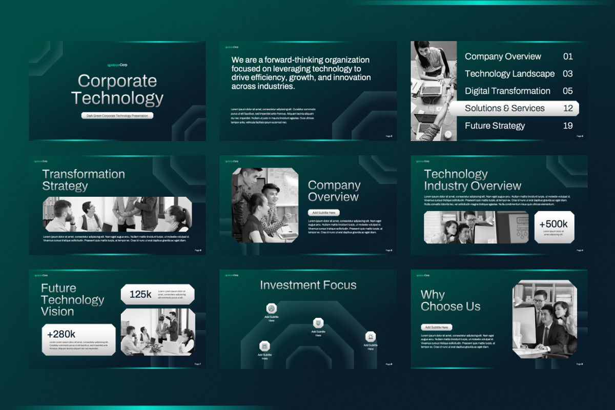 Corporate Technology PowerPoint, a Presentation Template by Loin Studio (Photo 3 of 4)