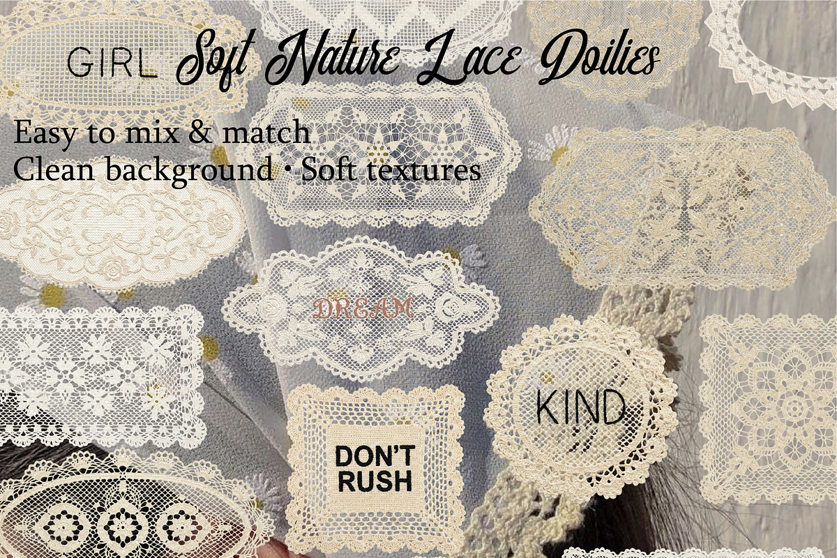 200 Vintage Nature Lace Doilies, an Object Graphic by DreamoraArt (Photo 4 of 11)