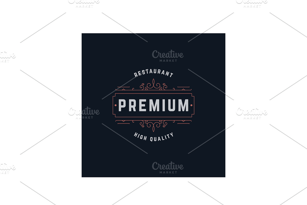 Luxury and vintage restaurant logo o, a Design Template by LOGOCREATIVE