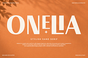 Onelia - Stylish Sans Serif Font, a Sans Serif Font by RagamKata (Thumbnail 1 of 9)