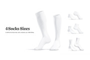 Socks 4 Types Mockups Set, a Bottom Mockup by rebrandy (Thumbnail 3 of 12)