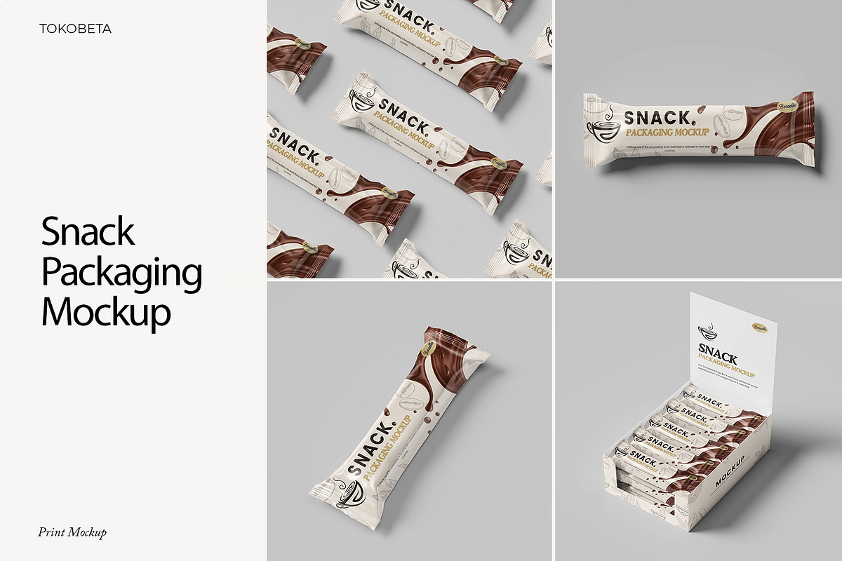 Snack Packaging Mockup, a Packaging Mockup by Tokobeta (Photo 1 of 9)