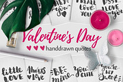 10 Valentine's Day handdrawn quotes., a Texture Illustration by Wewhitelist (Thumbnail 1 of 9)
