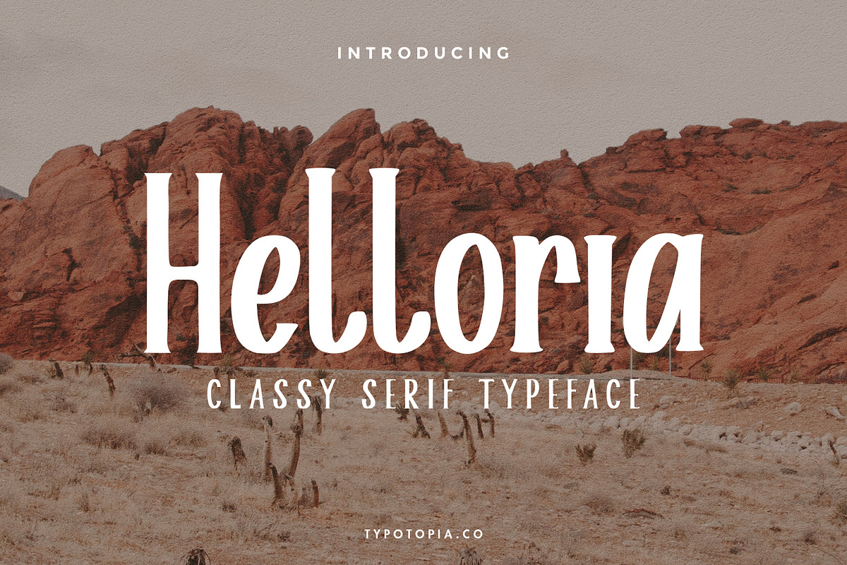 Helloria Classy Serif Typeface, a Sans Serif Font by edukka (Photo 1 of 8)