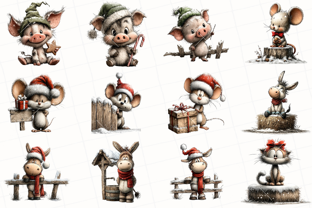 Whimsical Winter Clipart, an Illustration by OK Design (Photo 2 of 6)