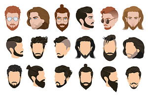 Beard And Hair Style Set