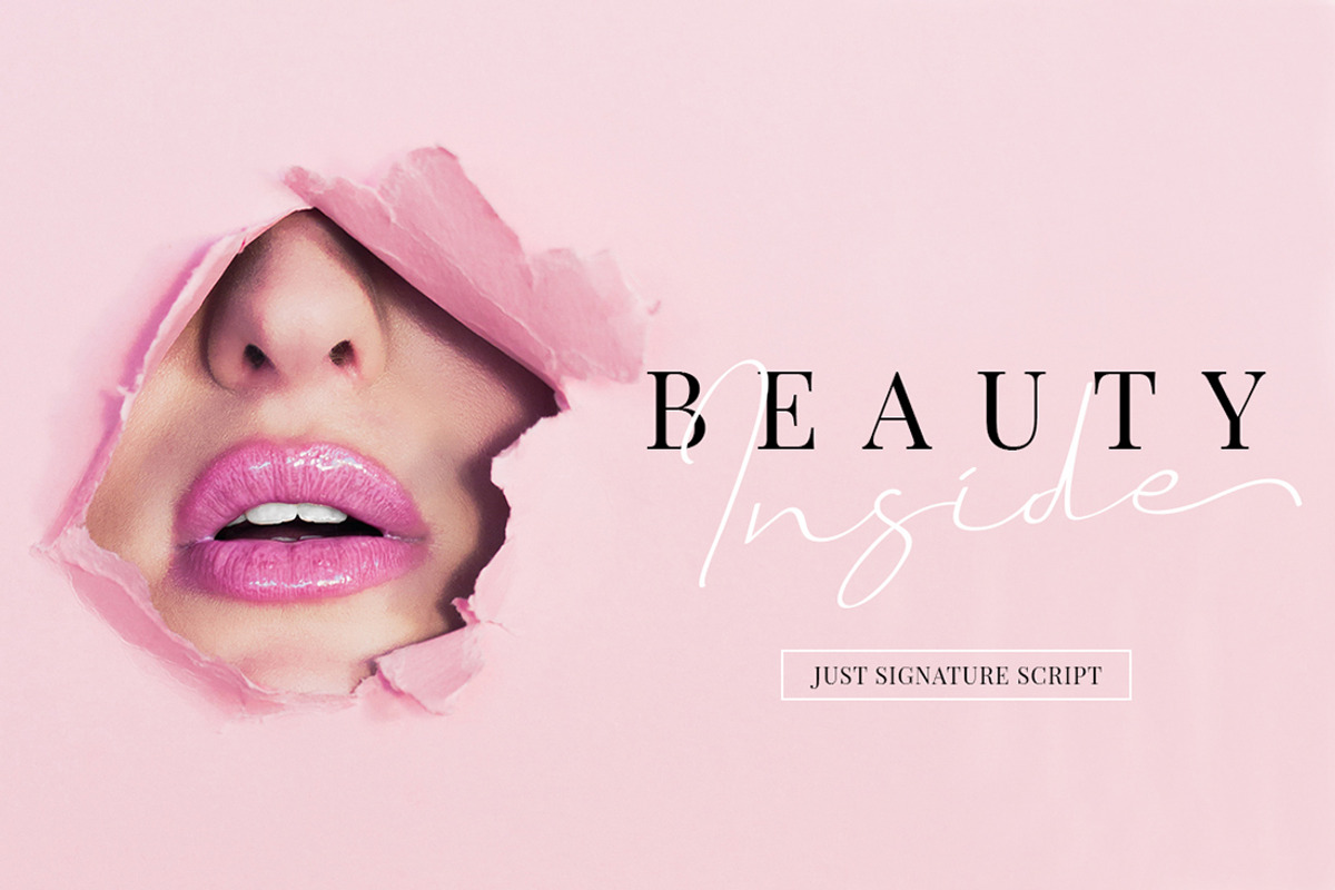 Just Signature Business Font preview 2