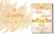 Gold Wedding Invitation, an Invitation Template by Tiaga (Thumbnail 1 of 3)