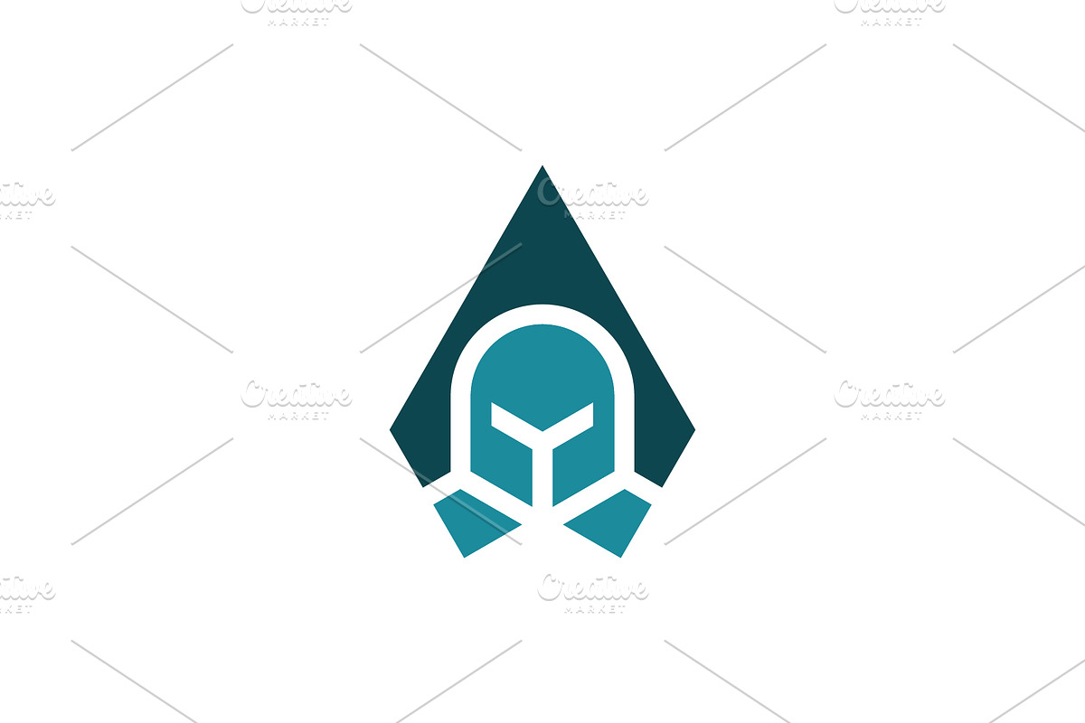 elegant spartan warrior spear logo, a Branding & Logo Template by Rasagama Studio