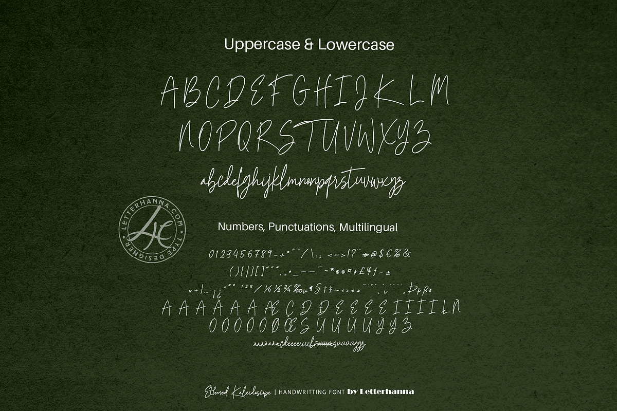 Ethereal Kaleidoscope Font, a Handwritten Font by Letterhanna Studio (Photo 5 of 9)