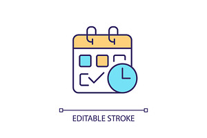 Time management RGB color icon, an Outline Icon by IMG Visuals