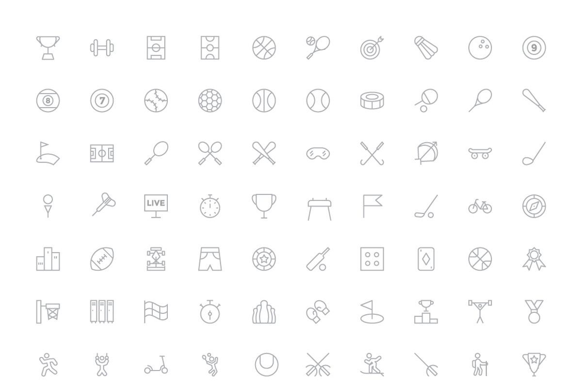 125+ Sports Vector Icons preview 4