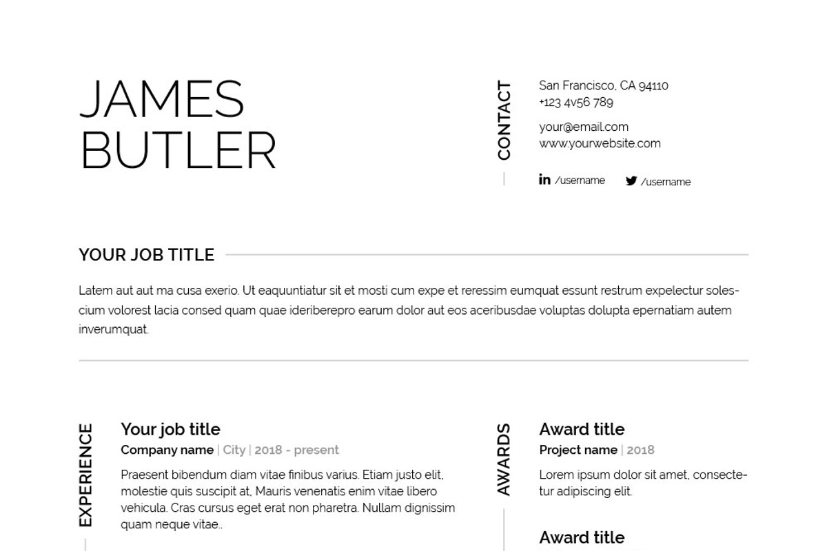 James | CV / resume template, a Resume Template by CV house (Photo 4 of 9)