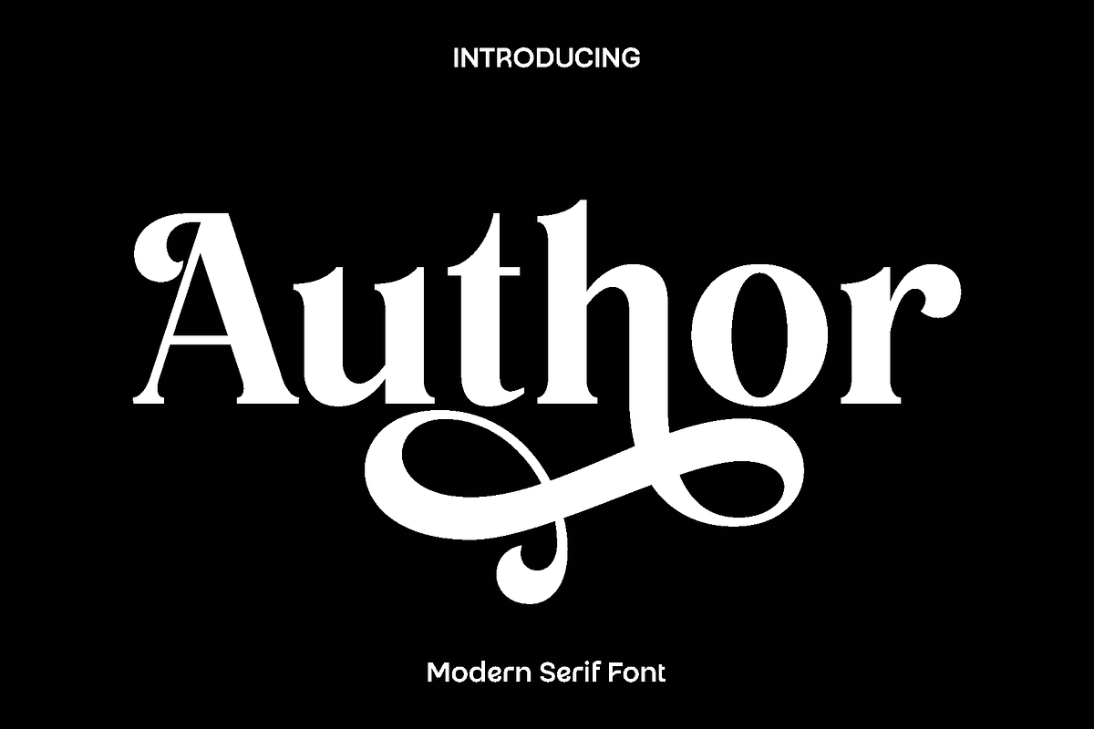 Author - Modern Serif Font, a Serif Font by Luna Shop (Photo 1 of 11)