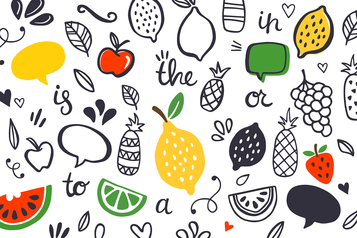 One in a Melon Font + Doodles! preview 5
