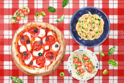 Italian Brunch Watercolor, a Food Illustration by Volha Studio (Thumbnail 7 of 11)