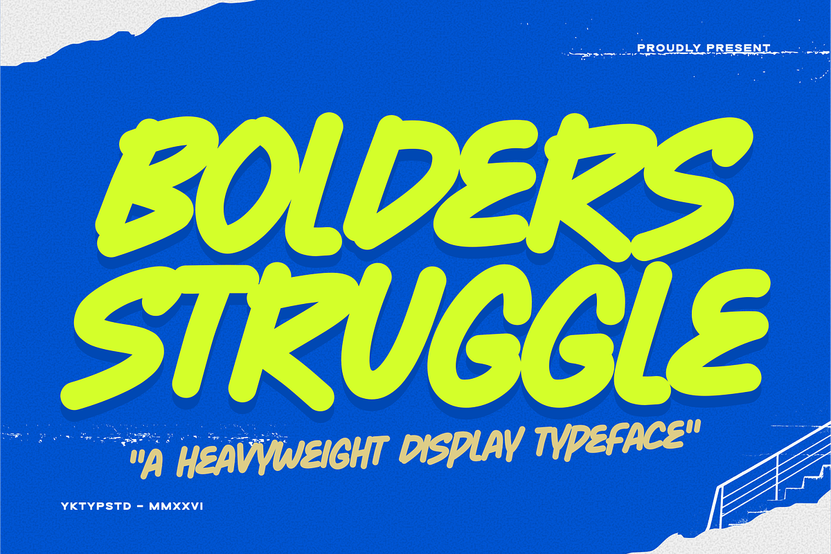 Bolders Struggle, a Handwritten Font by Yktypstd (Photo 1 of 8)