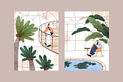 People in botanical garden, posters, a Decorative Illustration by PaperTrident (Thumbnail 5 of 7)