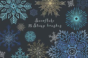 Snowflake Stamp Brushes