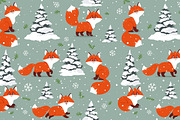 Winter seamless pattern, an Animal Illustration by JulianArt (Thumbnail 3 of 7)