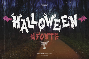 Halloween Display Font With Extras