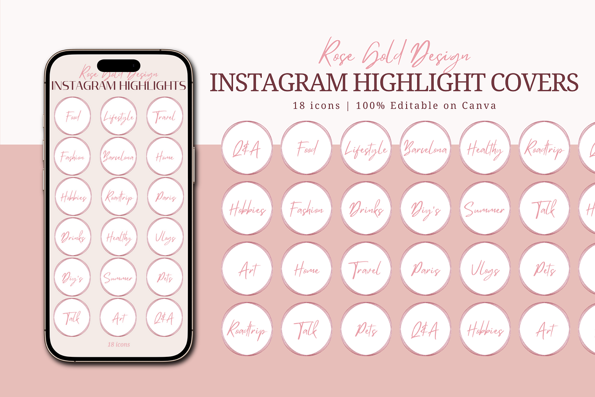INSTAGRAM HIGHLIGHT COVERS, a Social Media Template by The Little Lily Studio (Photo 2 of 5)