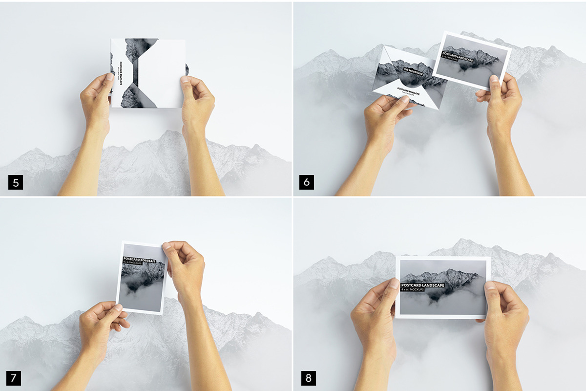 Postcard With Envelope Mockups BUNDL, a Print Template by Kongkow (Photo 11 of 14)
