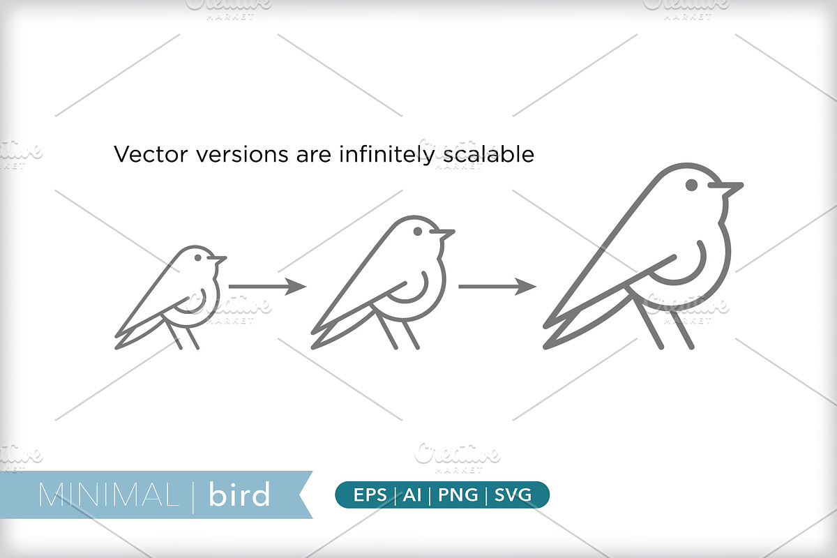 Minimal bird icons, an Outline Icon by Picture Window (Photo 4 of 5)