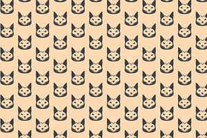 Heads of Cat Seamless Pattern, a Pattern Graphic by Ghagra