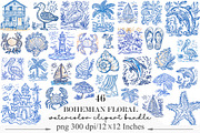 Summer Coastal Hand Drawn Line Art, an Illustration by Designking (Thumbnail 1 of 5)