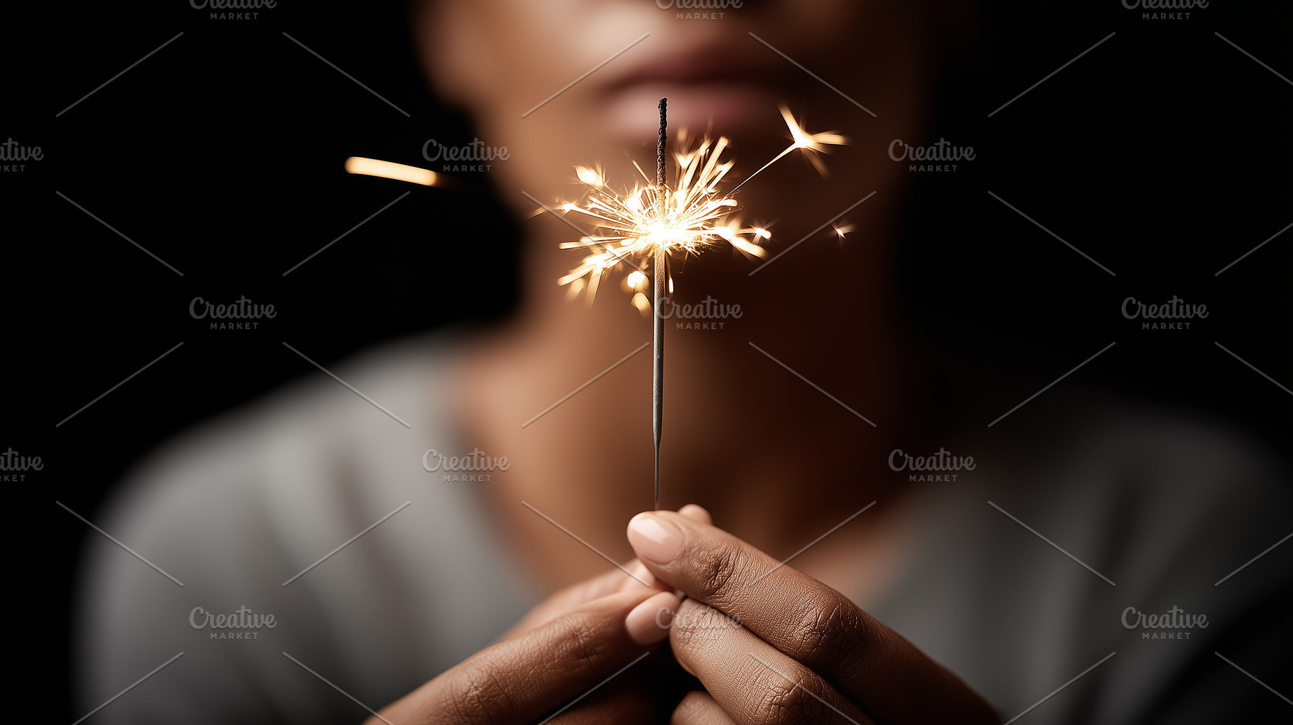 Person holding a lit sparkler, a Holiday Photo by MistyDay