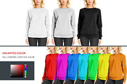 Women Sweatshirt Mock-Up, a Hoody Mockup by Mock-up Store (Thumbnail 5 of 8)
