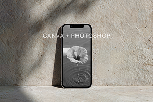 Sleek iPhone Mockup | Canva & PSD