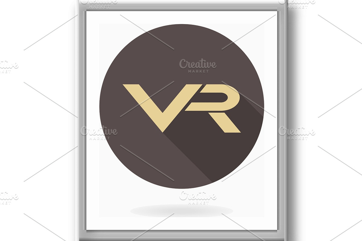 Fine Flat Icon With VR Logo, an Icon by FineArtStudio (Photo 3 of 3)